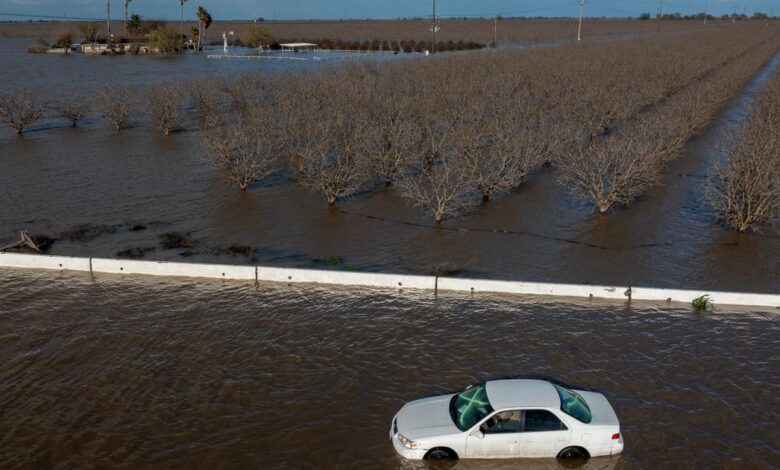 California power outages storm wind