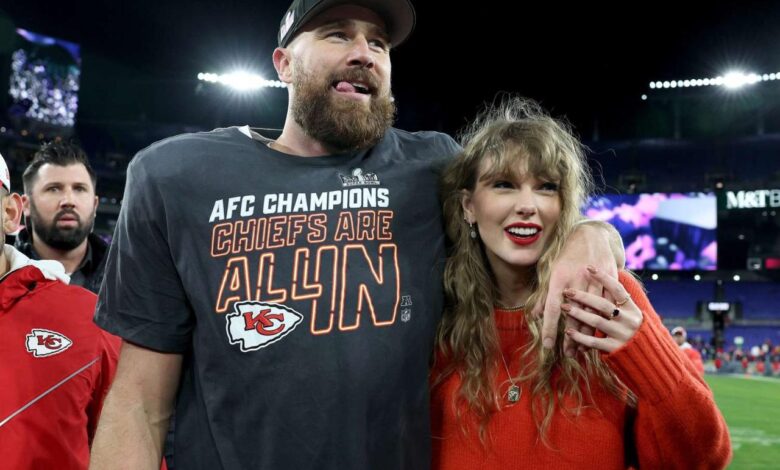 Taylor swift travis kelce trump