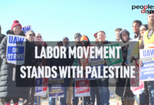 American unions long backed israel now some are protesting it