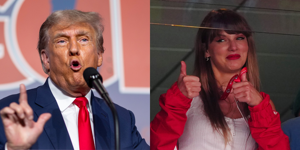 Trump taylor swift travis kelce
