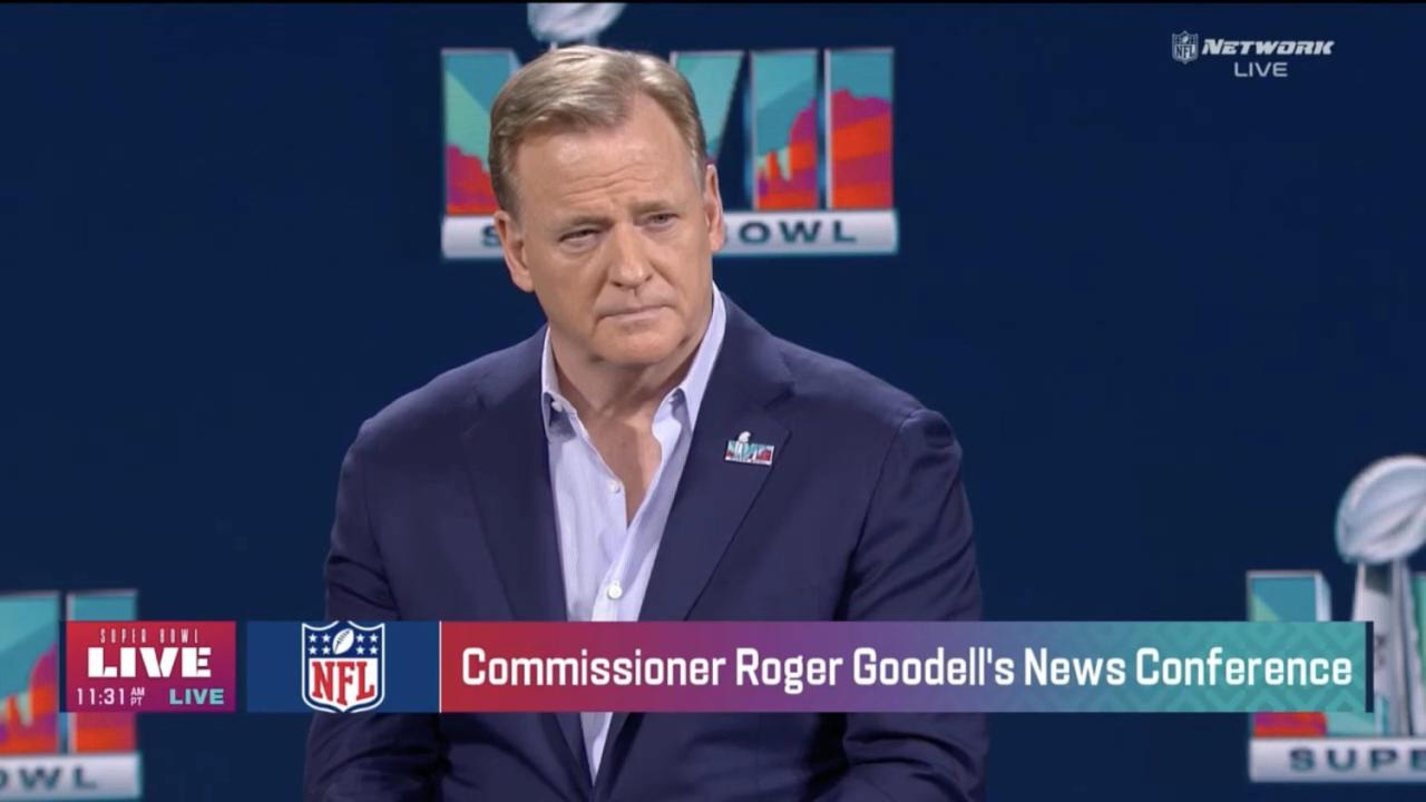Roger goodell super bowl news conference