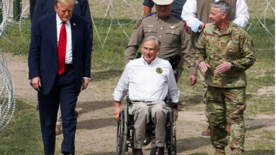 Biden trump border visits texas fire