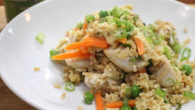 Sheet pan chicken and rice