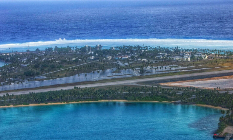 Marshall islands waves flood freak majuro homes