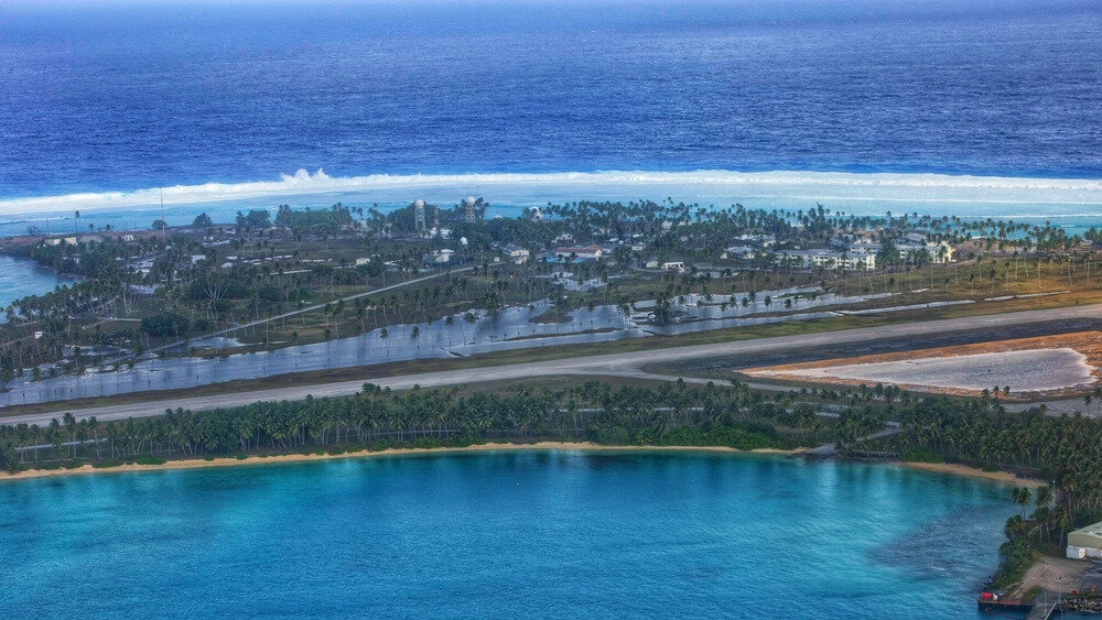 Marshall islands waves flood freak majuro homes