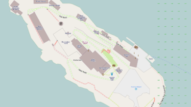 Alcatraz island 3d map