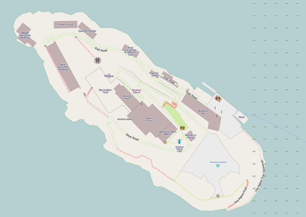 Alcatraz island 3d map