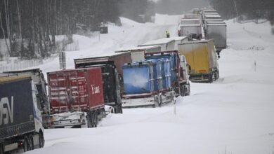 Sweden snow hit temperatures issued johan