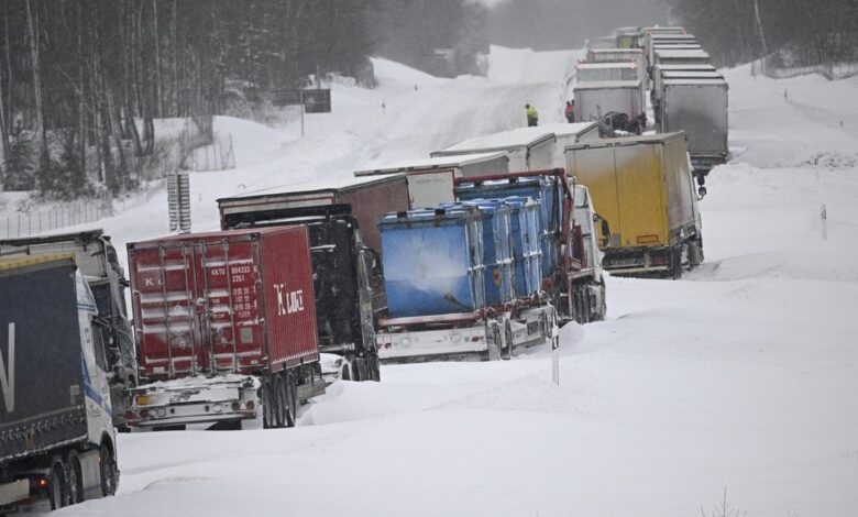 Sweden snow hit temperatures issued johan