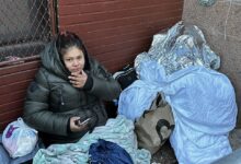 Migrant families floyd bennett tent evacuation rain