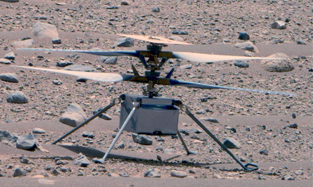 Ingenuity helicopter perseverance martian frigid survives hazard viewed