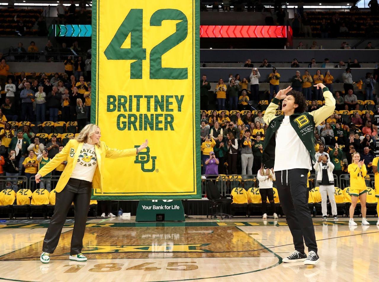 Brittney griner baylor jersey retirement