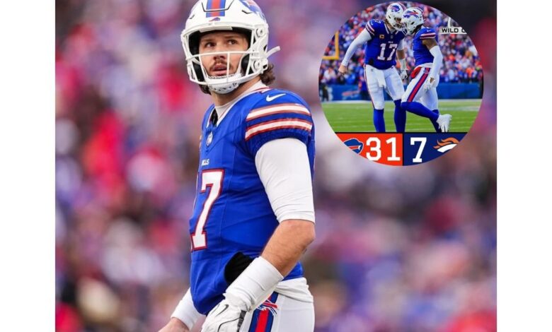 Josh allen buffalo bills postseason rushing record