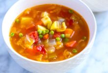 A vibrant vegetarian soup thats barely any work