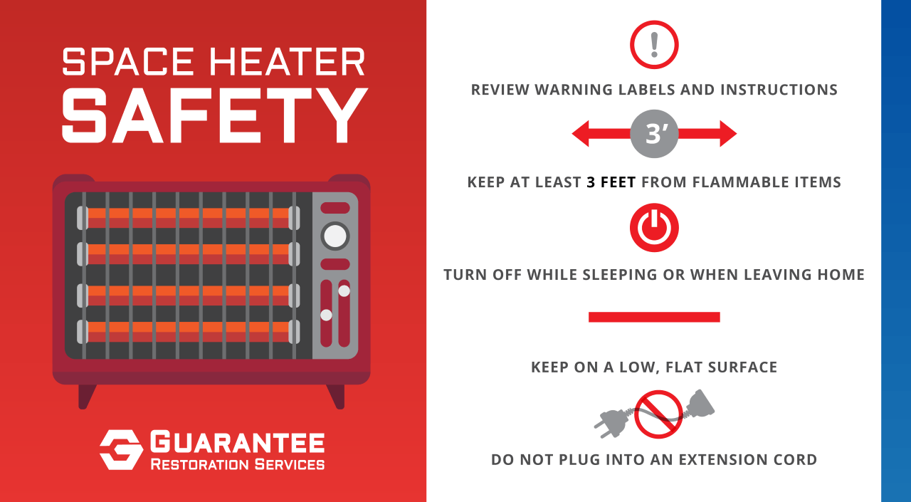 Space heater safety tips