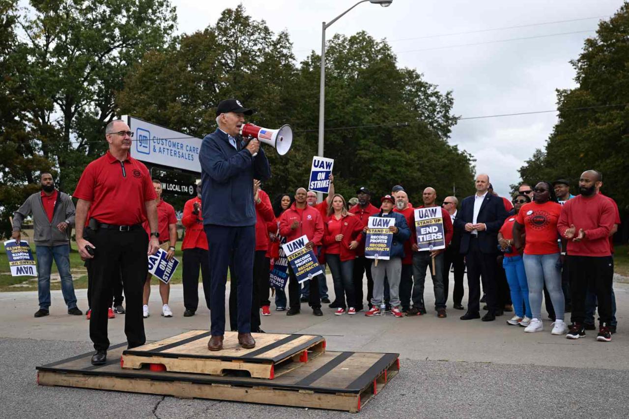 Biden uaw union speech endorsement