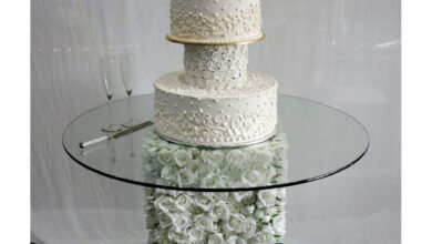 Wedding sheet cakes table long