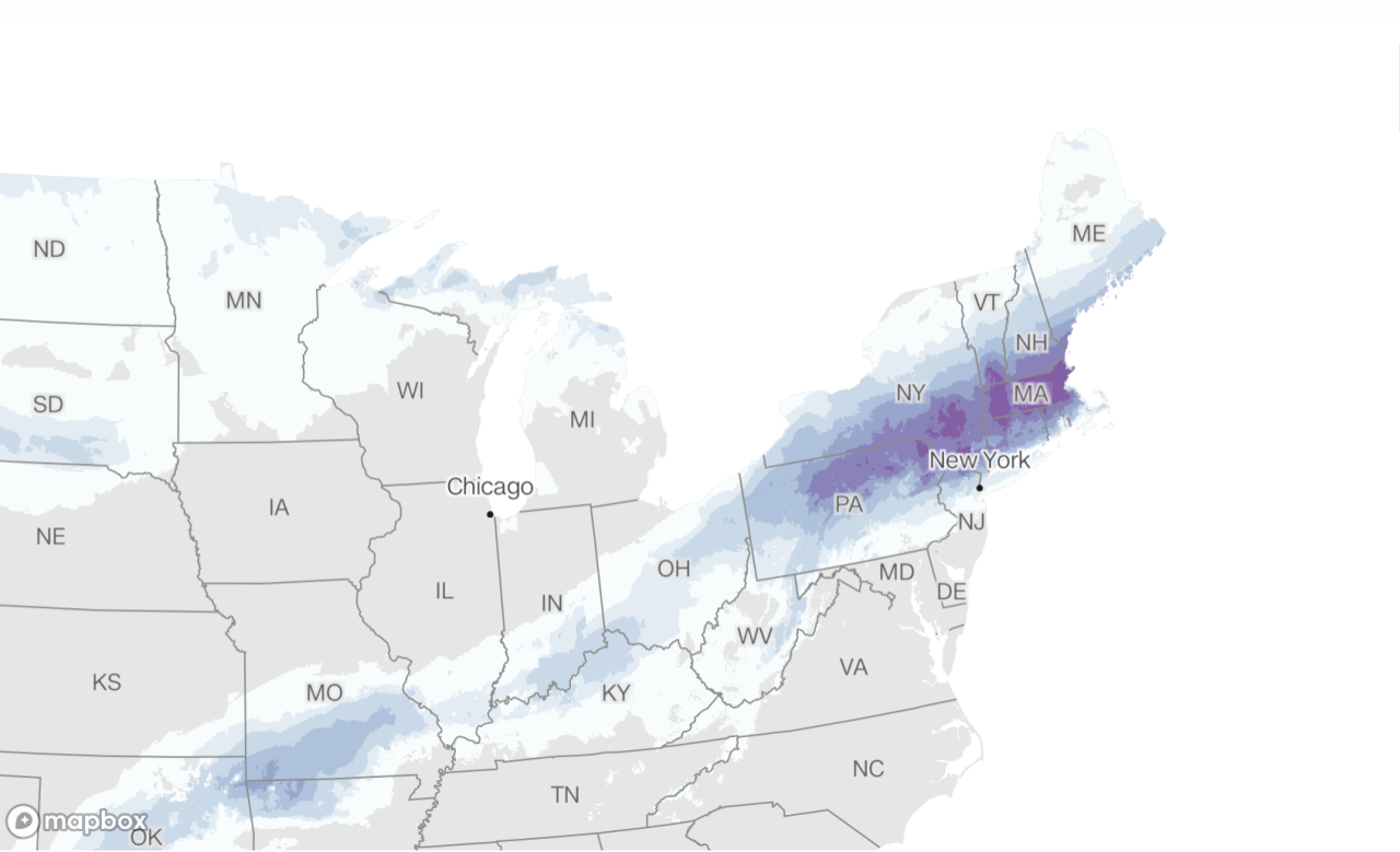 New york city snow forecast