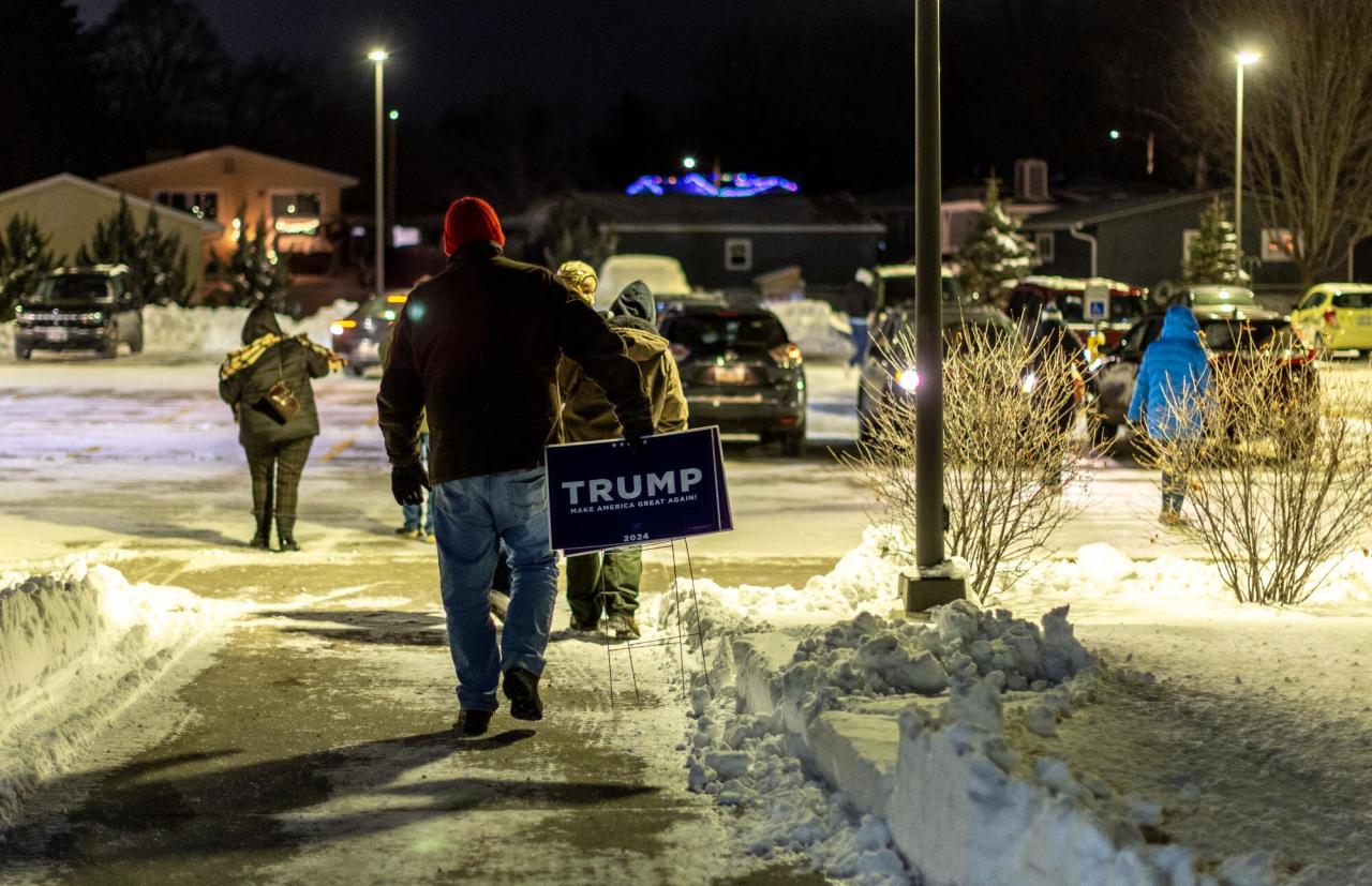 Iowa caucuses trump election denial