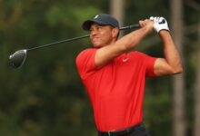 Tiger woods nike red shirt