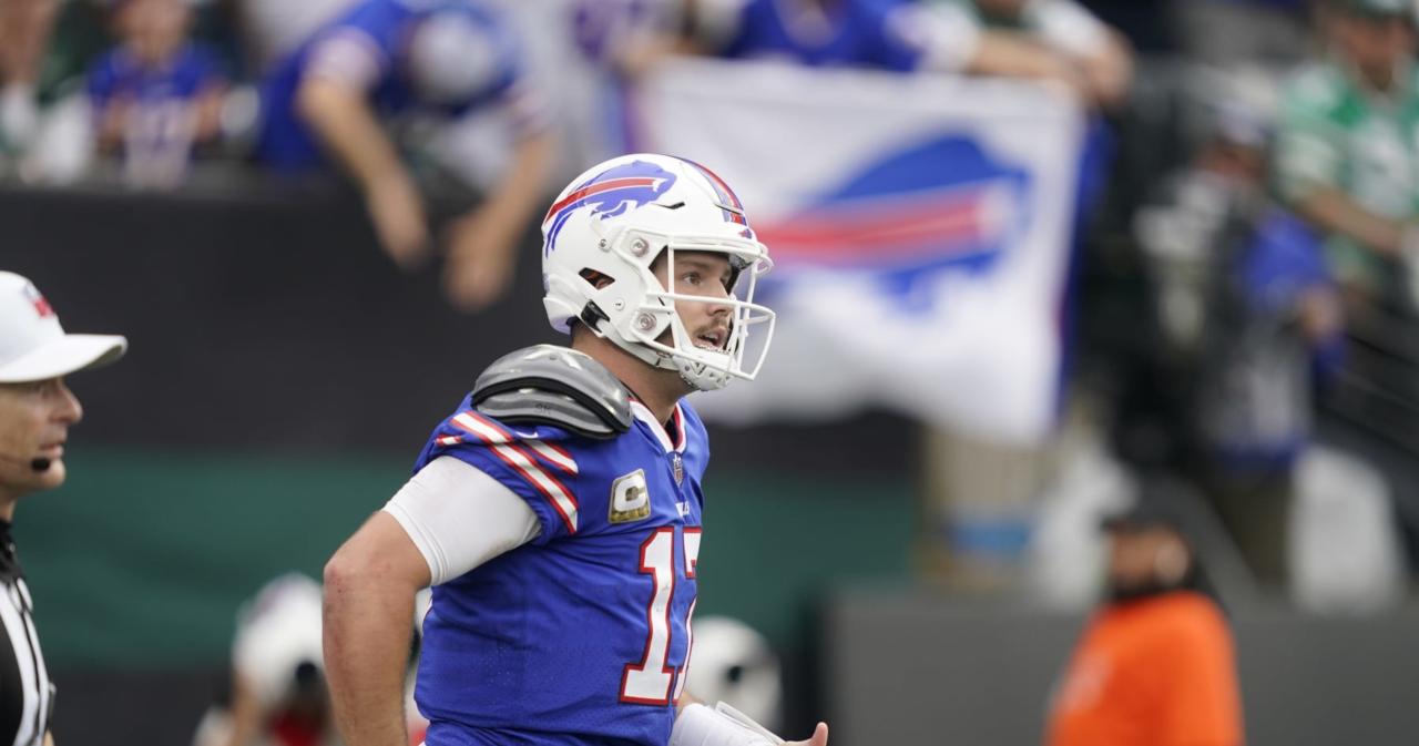 Josh allen buffalo bills postseason rushing record