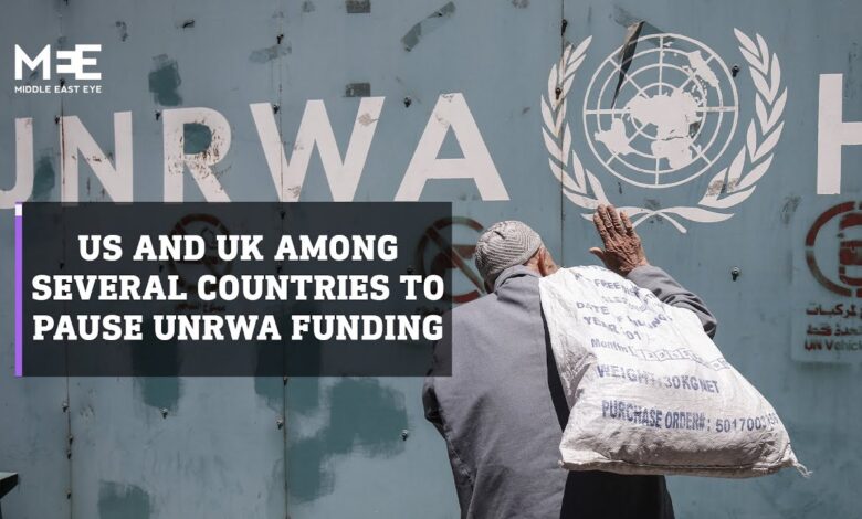 Unrwa funding pause countries israel gaza