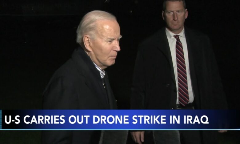 Us drone strike iraq biden border politics