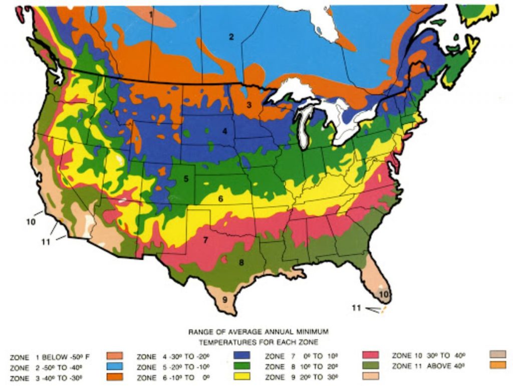 Freezing temperatures cold weather map