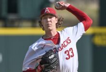 Arkansas pitcher hagen smith strikeouts orgeon state