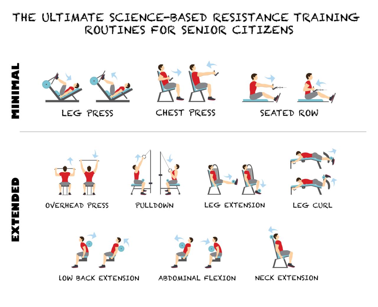 Training resistance routine older adults based seniors strength exercise senior ultimate science mini