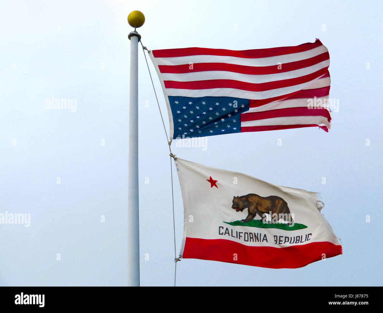 Huge USA flag upside down Yosemite National Park