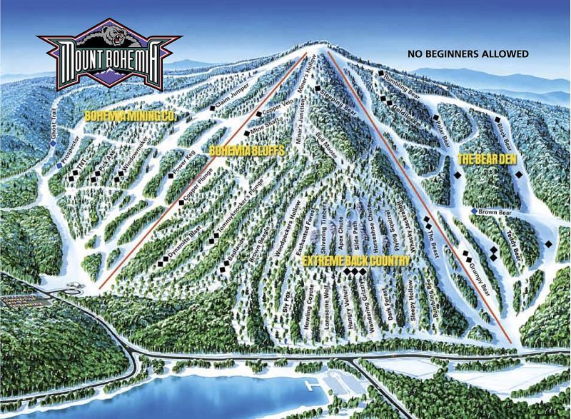 Bohemia midwest skiing Michigan ski mount bohemia